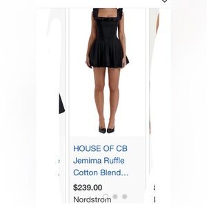 House of CB Black Jemima Mini Dress